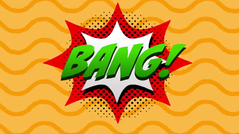Comic Style Bang Explosion with Bold Typography