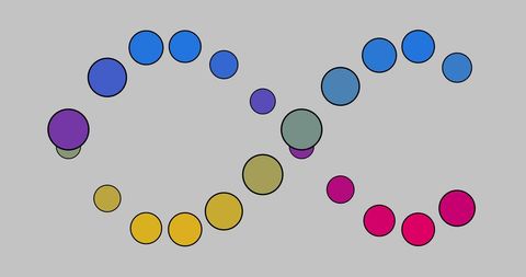 Colorful Circular DNA Strand Abstract on Gray Background - Download Free Stock Images Pikwizard.com
