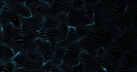 Dynamic Flow of Blue Waves on Black Background - Download Free Stock Images Pikwizard.com