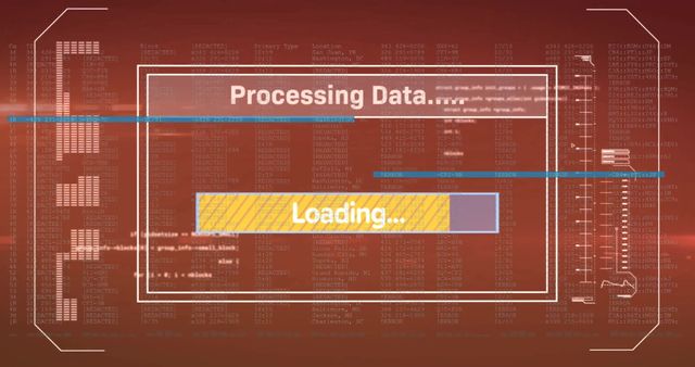 Futuristic Data Processing and Loading Screen Concept - Download Free Stock Images Pikwizard.com