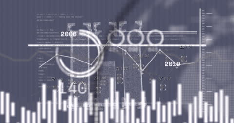 Global Stock Market Data Animation with Transparent Overlays