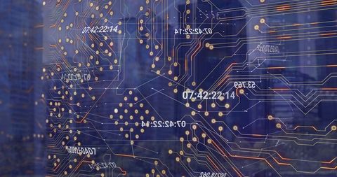 Digital Network Connectivity and Data Processing Overlay - Download Free Stock Images Pikwizard.com