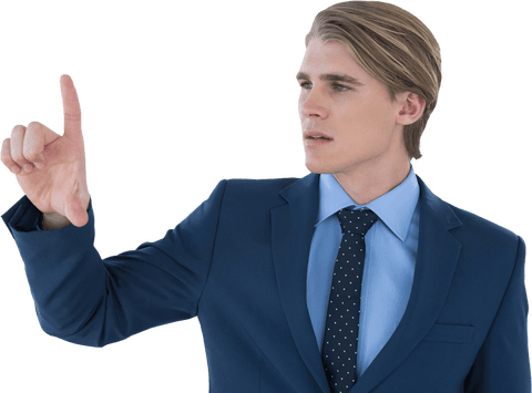 man in business suit using transparent interface - Download Free Stock Videos Pikwizard.com