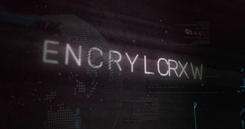 Glowing Encryption Text and Digital Data on Dark Background - Download Free Stock Images Pikwizard.com
