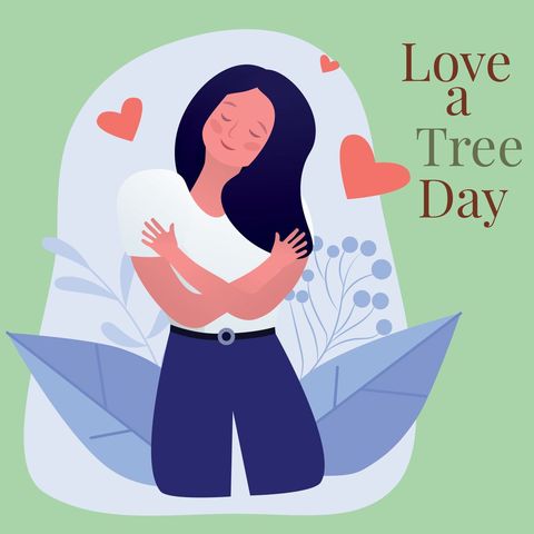 Love a Tree Day Celebration with Nature Illustration - Download Free Stock Templates Pikwizard.com