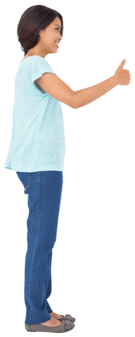 Happy Woman Giving Thumbs Up Transparent Background - Download Free Stock Videos Pikwizard.com