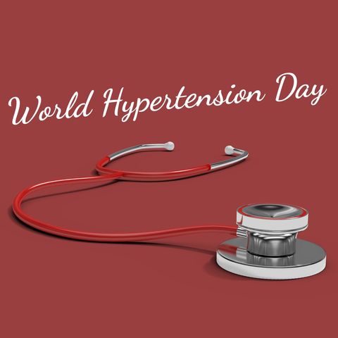 World Hypertension Day Stethoscope on Red Background - Download Free Stock Templates Pikwizard.com