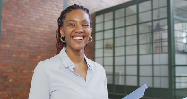 Confident Professional Smiling Woman in Modern Office - Download Free Stock Images Pikwizard.com