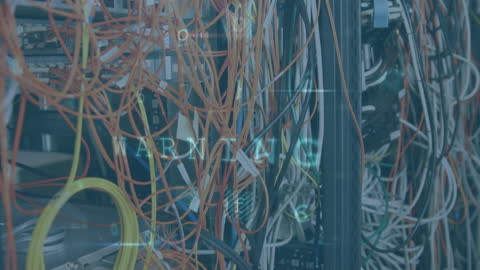 Cybersecurity Threat Over Wire Clutter in Server Room