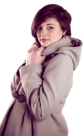 transparent portrait of woman wearing winter coat - Download Free Stock Videos Pikwizard.com