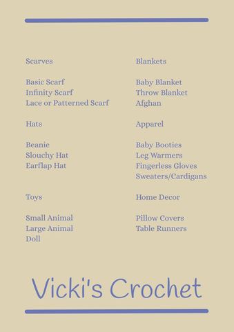Handmade Crochet Items Categories Display Card - Download Free Stock Templates Pikwizard.com