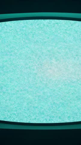 Vertical teal static expanding square transition looping glitch background for screens