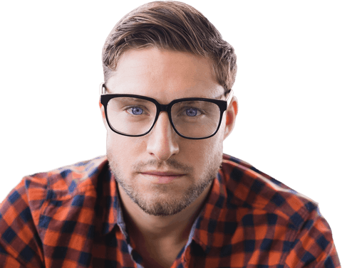 Professional Young Man in Glasses on Transparent Background - Download Free Stock Videos Pikwizard.com