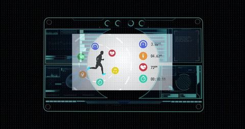 Digital Fitness Tracking Interface with Data Visualization