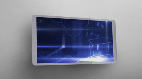 Digital Tablet Displaying Data Insights and Statistics Hologram