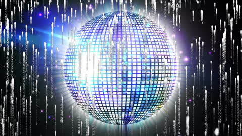 Digital Globe with Light Trails Emanating from Network Sphere