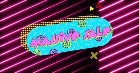 Bright Neon-Inspired Sale Banner for Promotions