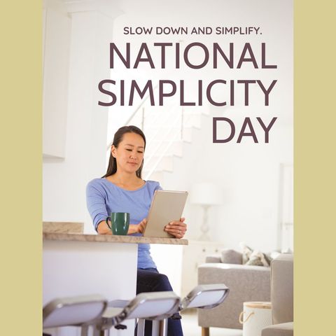 Celebrating National Simplicity Day with Calm Reflection - Download Free Stock Templates Pikwizard.com