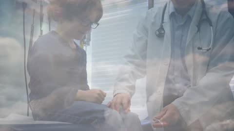 Pediatric Health Check with Multilayered Sky Reflections