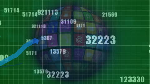 Animated Financial Data on Digital Interface