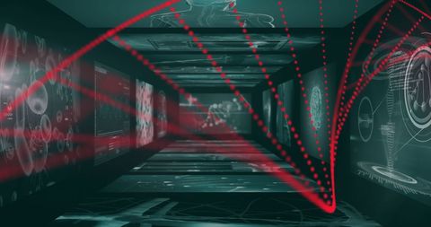 Futuristic Science Laboratory with Digital Projections - Download Free Stock Images Pikwizard.com