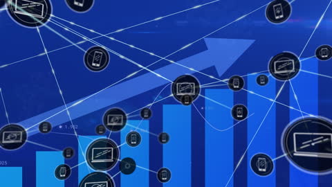 Digital Business Data Analytics with Chart Background