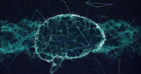 Digital Brain Interface with Neural Data Visualizations - Download Free Stock Images Pikwizard.com