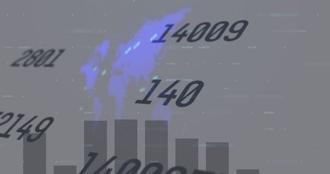 Abstract Global Data Processing with World Map Overlay - Download Free Stock Images Pikwizard.com