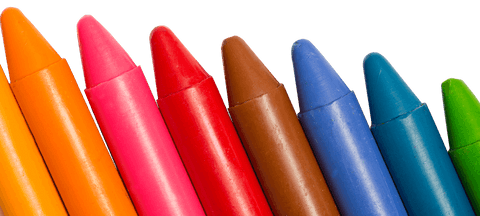 Colorful Crayons Isolated on Transparent Background