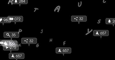 Floating Social Media Icons on Black Background for Networking Design - Download Free Stock Images Pikwizard.com