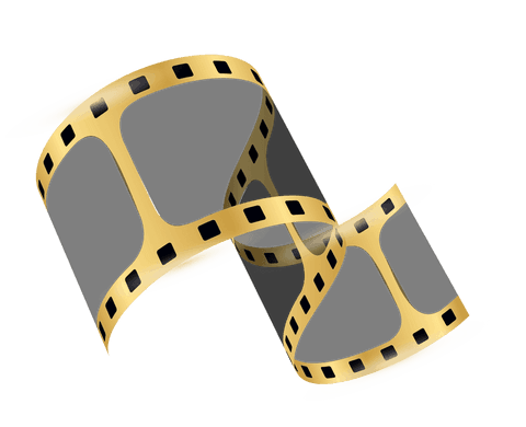cinematic golden film strip on transparent background - Download Free Stock Videos Pikwizard.com