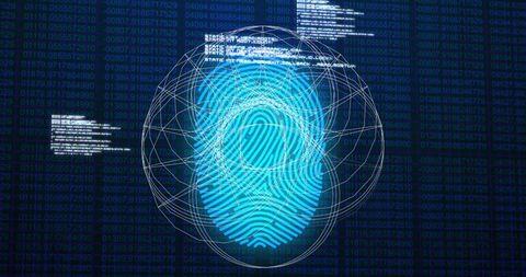 Digital Fingerprint Scan with Futuristic Interface - Download Free Stock Images Pikwizard.com