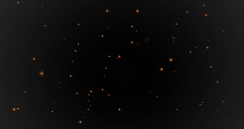 Animated Glowing Light Particles on Black Background