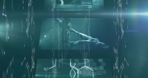 Digital DNA Analysis and Data Transmission in Green Tech Environment - Download Free Stock Images Pikwizard.com
