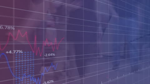 Dynamic Financial Data Animation on Digital Screen