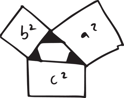 Transparent Sketch Pythagorean Theorem with Formular Block Diagram - Download Free Stock Videos Pikwizard.com