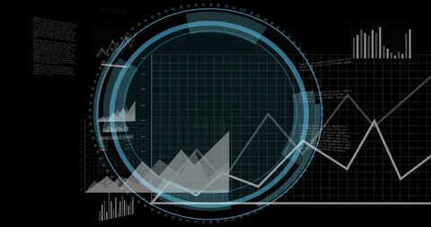 Digital Interface with Scope Analyzing Data and Graphs - Download Free Stock Images Pikwizard.com