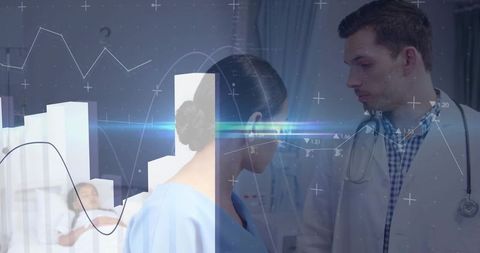 Doctor and Nurse Analyzing Patient Data with Pediatric Focus