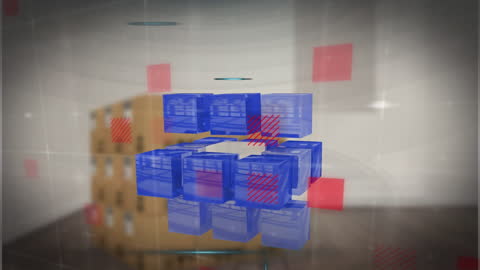 Abstract Digital Interface in Warehouse Visualization