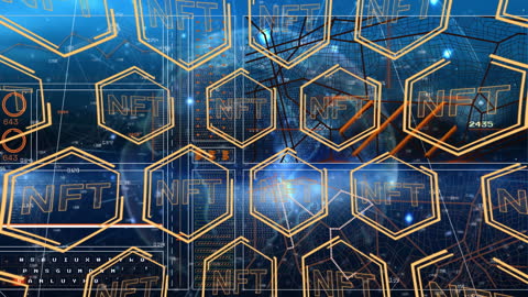 Futuristic NFT Concept Featuring Digital Data and Globe