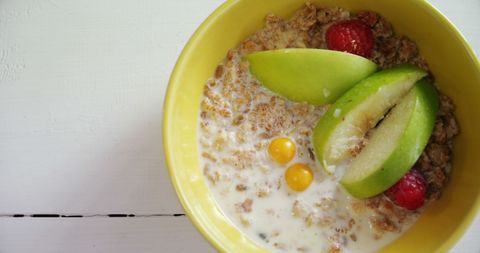 Healthy Breakfast Cereal with Fresh Fruit and Berries - Download Free Stock Images Pikwizard.com