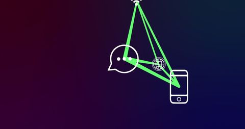 Digital Communication Network with Smartphone and Icons - Download Free Stock Images Pikwizard.com