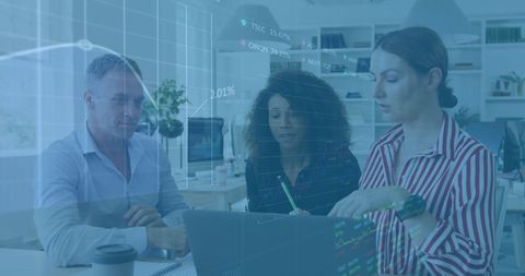Business Team Analyzing Financial Data and Technology Trends - Download Free Stock Images Pikwizard.com