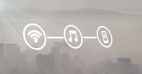 Digital Connection Interface Over Modern Cityscape - Download Free Stock Images Pikwizard.com