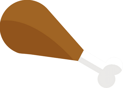 vector illustration cooked drumstick on transparent background - Download Free Stock Videos Pikwizard.com