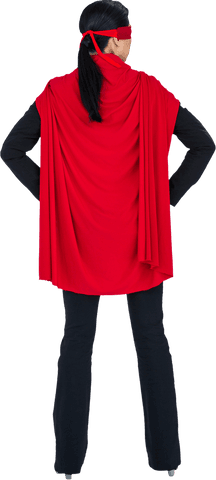 woman in red cape ts plays superhero - Download Free Stock Videos Pikwizard.com