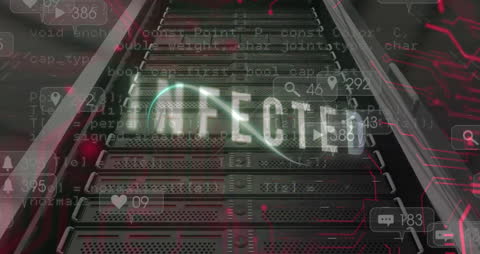 Cybersecurity Threat Animation with Infected Text