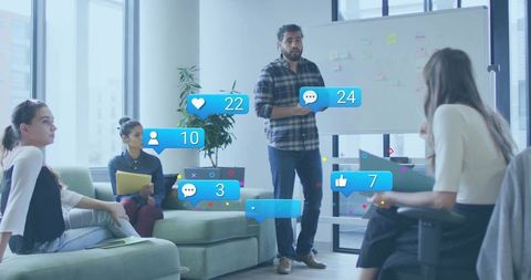 Team collaboration with social media integration features