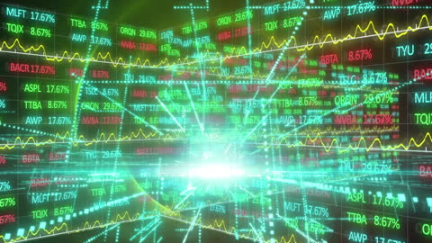Futuristic Stock Market Data Animation
