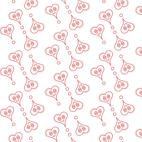 Red Heart Pattern with Artistic Touch on Transparent Background Illustration - Download Free Stock Videos Pikwizard.com